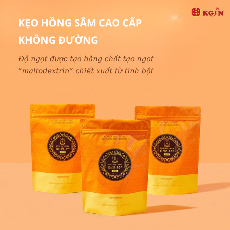 Kẹo sâm không đường hàn quốc